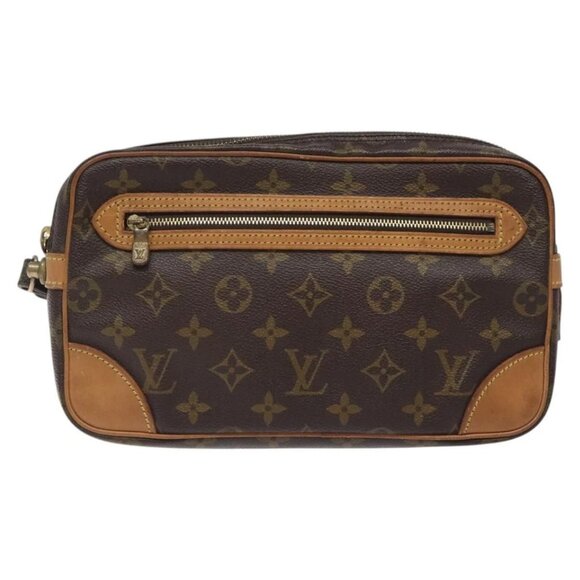 LOUIS VUITTON Monogram Marly Dragonne GM Clutch Bag LV Auth - Picture 2 of 16